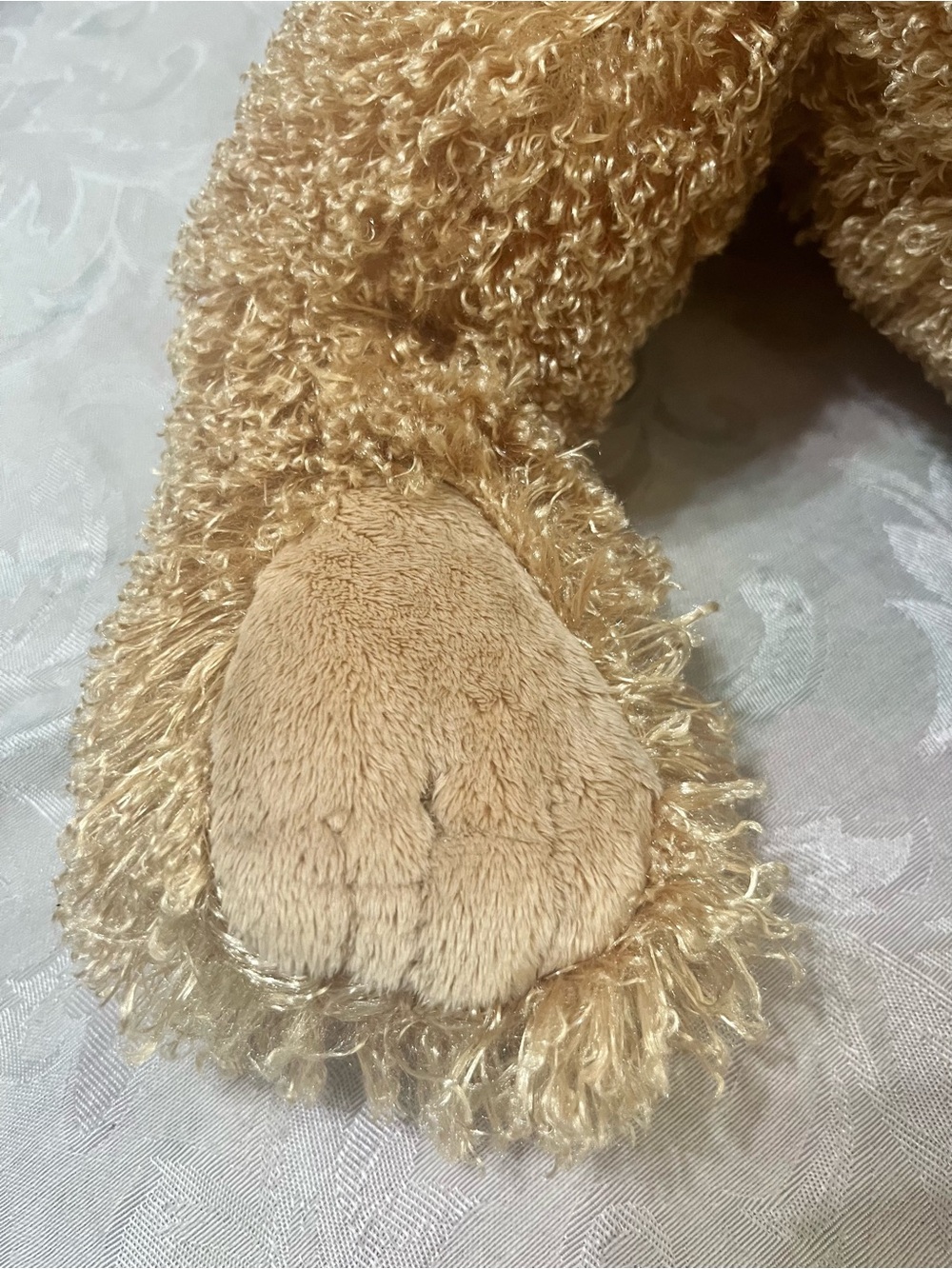 Vintage 90s Rare 30” Holiday Detailed Potbelly Plush Bear with Wide Wool Scarf - Picture 12 of 15